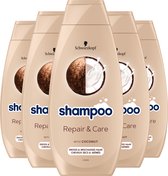 Bol.com Schwarzkop - Repair & Care - Shampoo - Haarverzorging - Voordeelverpakking - 5 x 400 ml aanbieding