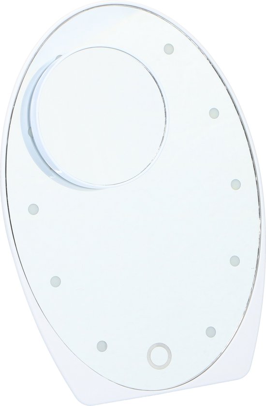 Grundig - Verlichte opmaakspiegel - Met vergrootglas (5x) - 21 x 15 cm - Wit
