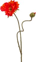 Emerald - Kunstbloem Klaproos rood 74cm - Kunstplanten voor binnen