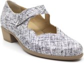 Durea 5726 Wit Pump nubuck klittenband sluiting Wijdte H