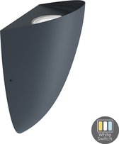 VikingLED Wandlamp zwart - Ovaal - 8 Watt - Buitenverlichting - White Switch - Dimbaar - Industrieel - Modern - Up of Down light