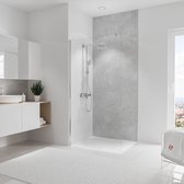 douche achterwand - Schulte Deco Design Softtouch - steenbeton grijs - 100x255cm - wanddecoratie - muurdecoratie - badkamer wandpaneel - muurbekleding