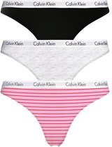 Calvin Klein 3-pack dames slips curve roze/grijs/zwart