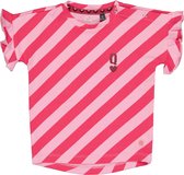 Quapi baby meisjes t-shirt Nance aop Pink Stripe Diagonal