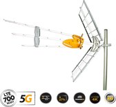 Televes DAT -45 T-Force B.O.S.S - Antenne - Buitenantenne - Camping - 5G - LTE - HD - UHF -49 - 695 MHZ - 42dBi Max