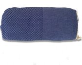 Lantara Grand foulard Wafel - Blauw - Katoen - 190x300cm