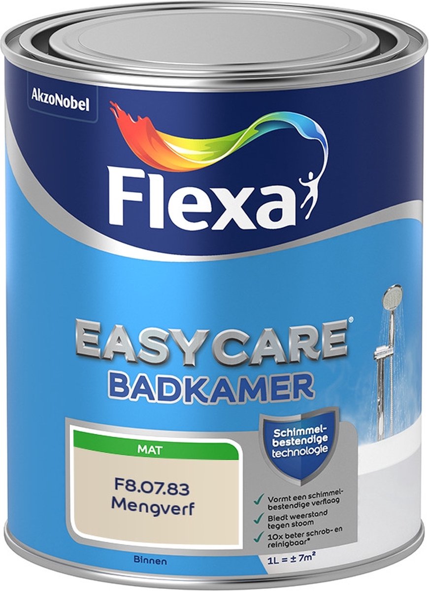 Flexa Easycare Muurverf - Badkamer - Mat - Mengkleur - F8.07.83 - 1 liter