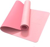 YoZenga Premium yoga mat | sportmat | Fitnessmat | extra dik| Lotus Flower Sweet Pink | TPE | inclusief draagriem