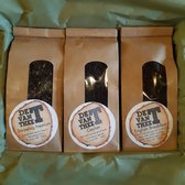 Zwarte Thee Pakket, 3 soorten extra zwarte thee incl zwarte theelepel/zeef