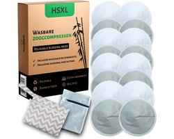 Product: Wasbare Zoogcompressen - 16 Stuks - Complete Set incl. Etui & Waszak – Herbruikbaar, Milieuvriendelijk & Duurzaam – Geschikt voor Cup B t/m G – Voordeelverpakking - BPK, van het merk 
