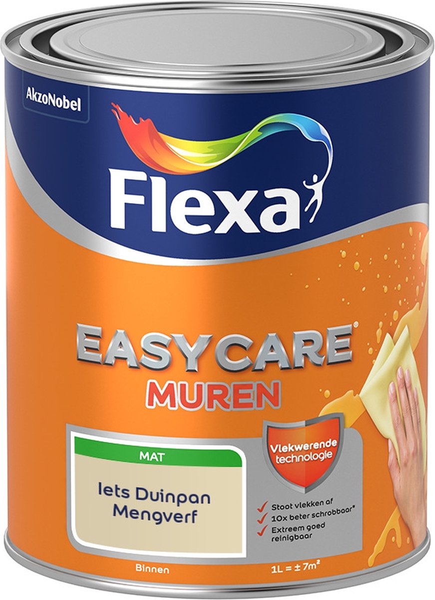 Flexa Easycare Muurverf - Mat - Mengkleur - Iets Duinpan - 1 liter