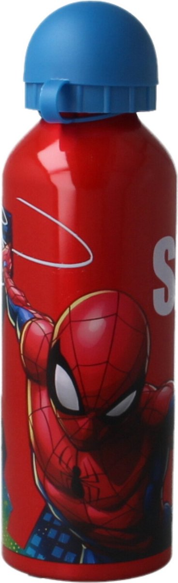 Spiderman Drinkfles Rood