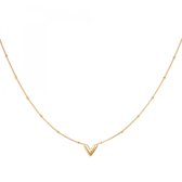 V-halsketting -  Dames ketting - Stainless steel ketting - Goudkleurig - Sieraden - Kettingen