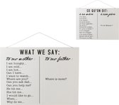 Plakkaat | metaal | wit | 61x0.5x (h)45 cm