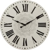 Klok | metaal | wit | 74x5x (h)74 cm