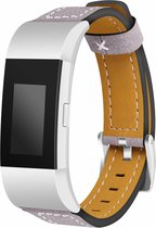 Fitbit Charge 2 bandjes leer paars | Watchbands-shop.nl