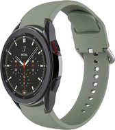 Samsung Galaxy Watch 4 - Luxe Silicone Bandje - Licht Groen - Large - 20mm