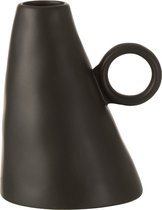 Vaas | keramiek | zwart | 14.2x13x (h)16.8 cm
