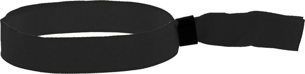 Polsbandjes - Festival Bandjes - Textiel - Geweven - Zwart met zwarte plastic schuifsluiting - 50 stuks