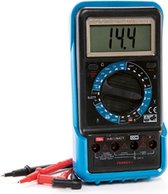 Ferrex digitale multimeter - meet stroomsterkte, spanning en weerstanden - 2 meetpennen - groot display met 3,5 posities