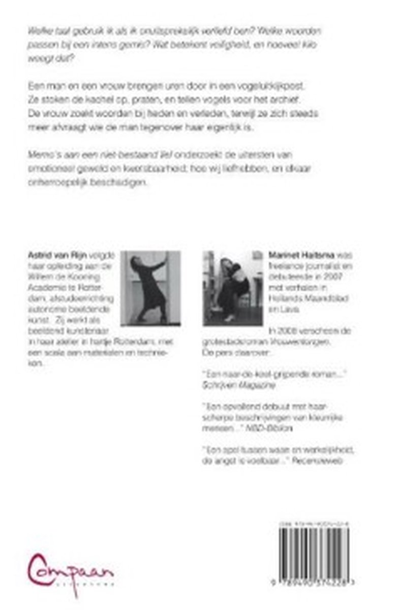 Achterkant van het boek met auteursinformatie en ISBN.