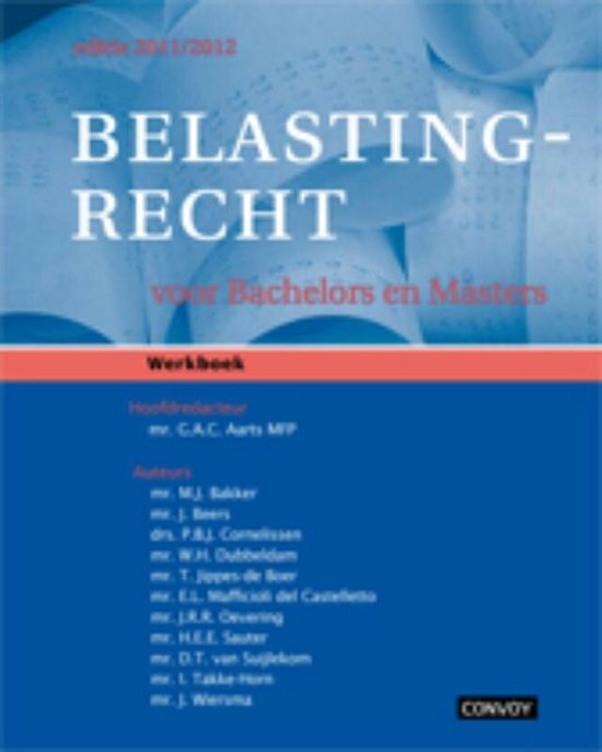 Belastingrecht Bachelors / 11/12 / Deel Werkboek - cover