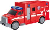 Luna Brandweerwagen City Rescue Junior 1,5v Frictie 1:20 Rood