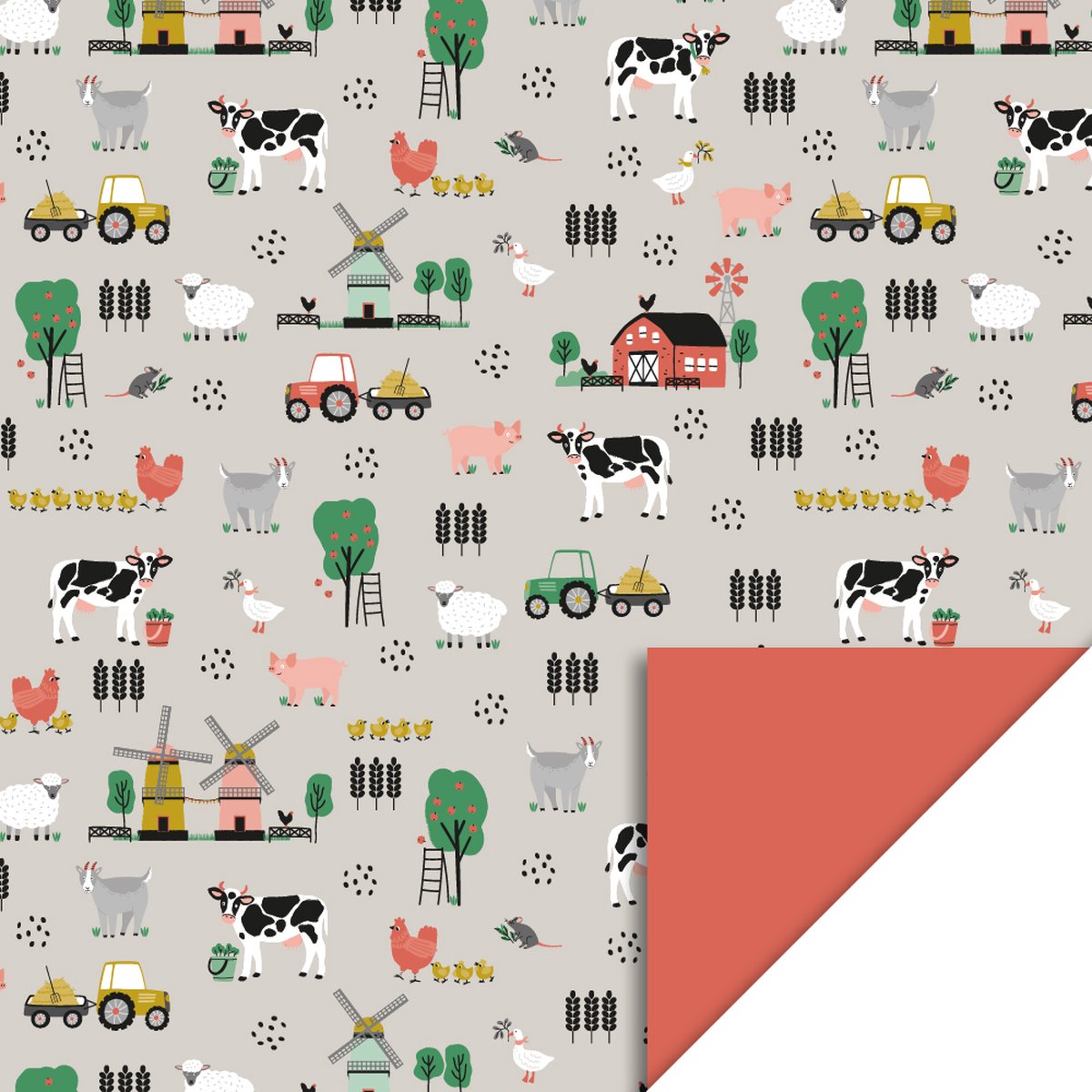 Dieren Inpakpapier - 6 vellen cadeaupapier - Woodland Bears Vossen Eend