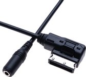 AMI MMI kabel voor Audi - aux audio kabel - contra 3.5mm jack - 30cm - Music interface adapter geschikt voor Audi A3 A4 A5 VW
