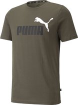 Puma Essentials + 2 Colour Logo Shirt Groen Heren - Maat L