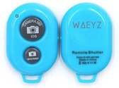 WAEYZ - Bluetooth remote shutter afstandsbediening BLAUW - Geschikt voor smartphone (iPhone en Android) camera - Geschikt voor IOS/ANDROID foto's nemen Selfie Camera stand afstandbediening - 