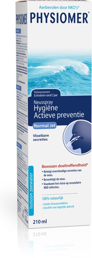 Foto: Physiomer normal jet neusspray 210ml bij verkoudheid verstopte neus of griep