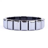 WiseGoods Premium Armband Heren Edelsteen - Armbandje - Cadeau - Armbanden - Kleding Accessoires - Hematiet - Gift - Zilver
