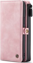 iPhone 13 Pro Casemania Hoesje Pale Pink - Luxe 2 in 1 Portemonnee Book Case met Extra Vakken