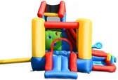 MEUBELEXPERT- 7 in 1 springkasteel met glijbaan voor 5 kinderen van 3-10 jaar Max. belasting 135 kg