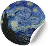 Behangcirkel De Sterrennacht - 100 cm - Zelfklevende decoratiefolie - Muursticker Oude Meesters