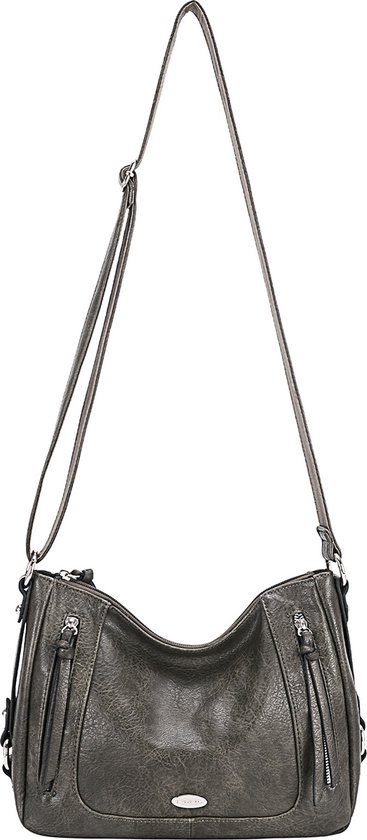 David Jones Crossbodytas - Donker zilver