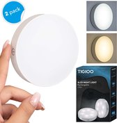 TIGIOO Draadloze Wandlamp 2 pack - LED Nachtlampje - Kastverlichting - Dimbaar -Wit/Warm licht - LED Lamp