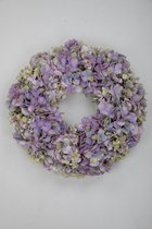Hydrangea - hortensia krans - decoratieve krans -  46 cm - lavendel