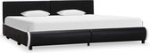 Decoways - Bedframe met lades kunstleer zwart 180x200 cm