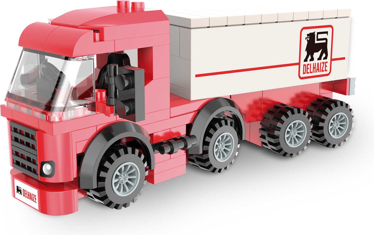 Delhaize Vrachtwagen Speelgoed Blocks (Bouwset) | Building Block Toys Vrachtauto | Speelgoed voor kinderen jongens meisjes | Auto Voertuigen Blokken