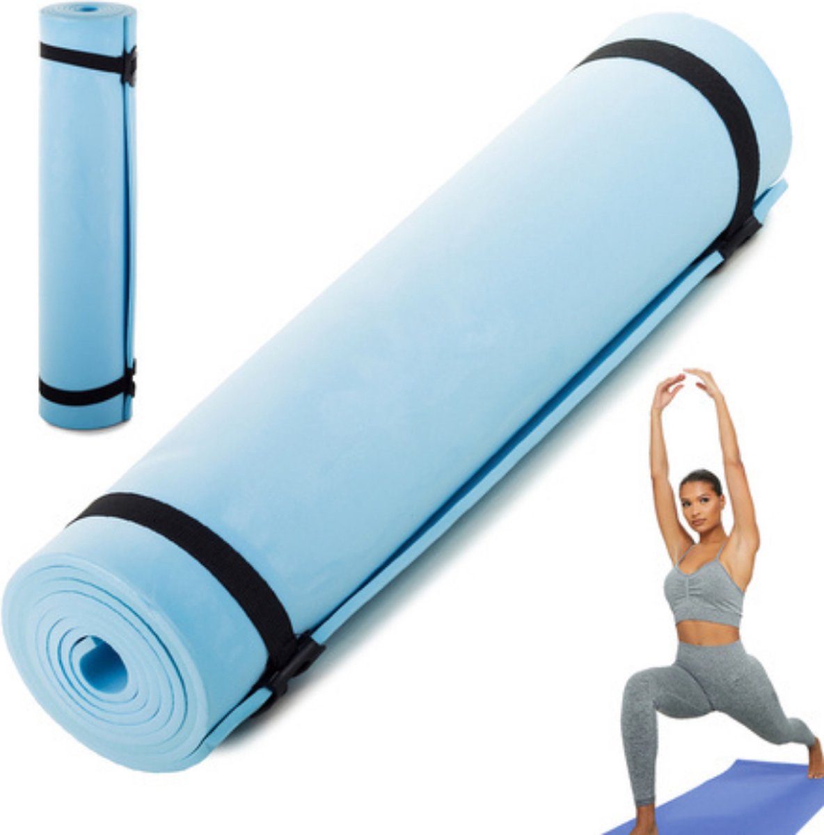Verk Group - Yogamat - Sportmat - Fitnessmat - Blauw - Gemaakt van hoogwaardige materialen