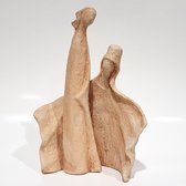 Geert Kunen / Skulptuur / beeld / koppel - bruin / beige / creme - 22 x 10 x 33 cm hoog.