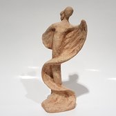 Geert Kunen / Skulptuur / beeld / Vrouw - bruin / beige / creme - 19 x 12 x 38 cm hoog.