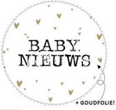 Sluitsticker Groot Baby Nieuws – Sluitzegel – Kadosticker | 24 stuks | Zwart – Wit – Hart | Verrassen - Zwangerschap | Geboorte  – Geboortekaart – Jongen/Meisje – Kraamfeest | Enve