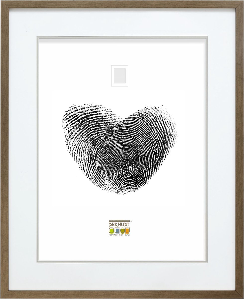 Deknudt Frames fotolijst S43AD2 P1 - brons - passe-partout - 20x30 cm