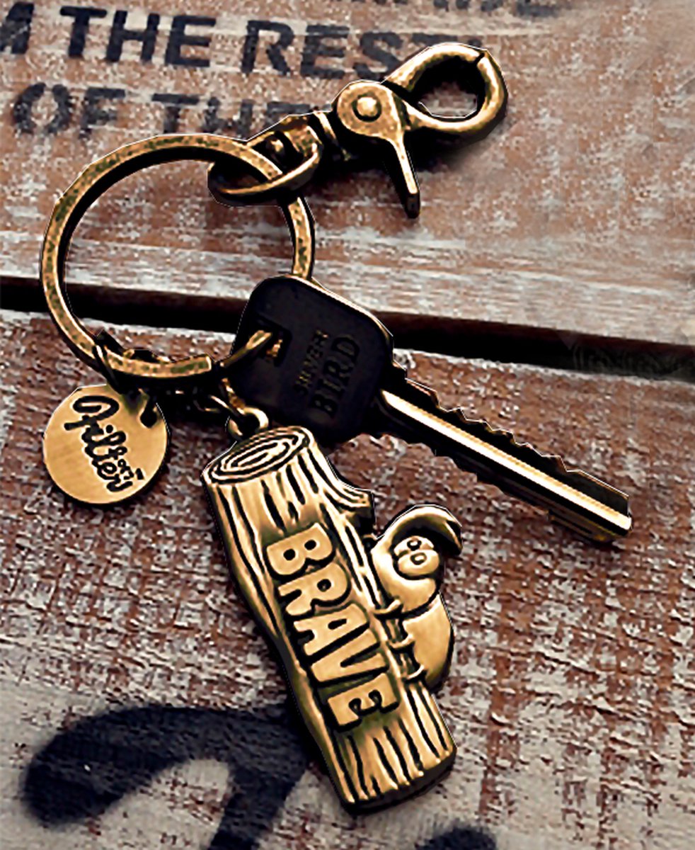FILTER017 BRAVE METAL KEYCHAIN/ - sleutelhanger - Hanger - embleem - Gift - Mannen