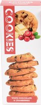 Cookies met witte chocolade en cranberry chunks