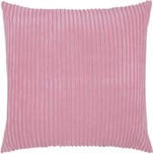 Kussenhoes - Kussenhoezen - 45x45 cm - Rib Fluweel - Sierkussen - Polyester - Ribfluweel - Roze