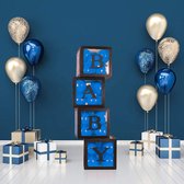Baby Decoratie Dozen - Gender Reveal - Baby shower - Verjaardag - Baby feest - Zwart - Blauw - Jongen | Dera Decorations